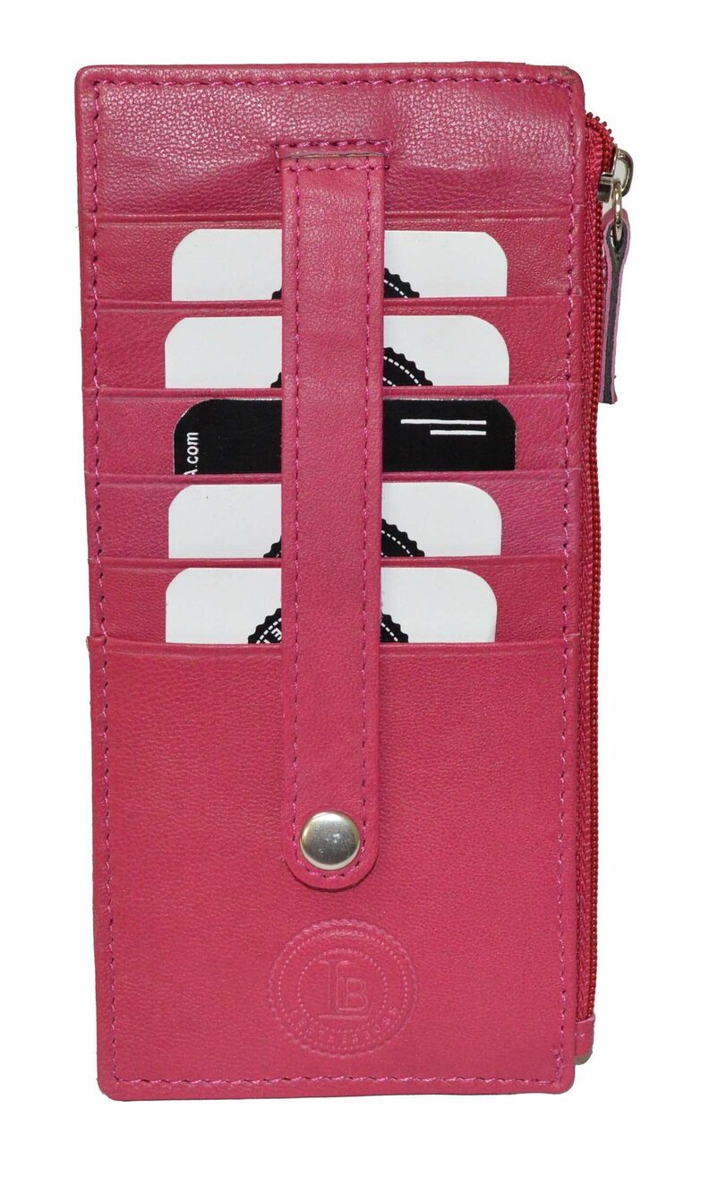 4580 Leatherboss Leather All in One Credit Business Card Case Holder Slim